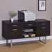 Lawtey - 5-Drawer Home Office Storage Credenza - Cappuccino - Premium Credenzas from CoasterEveryday - Just $359! Shop now at Furniture Wholesale Plus  We are the best furniture store in Nashville, Hendersonville, Goodlettsville, Madison, Antioch, Mount Juliet, Lebanon, Gallatin, Springfield, Murfreesboro, Franklin, Brentwood