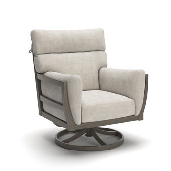 Point Sur - Swivel Lounge With Cushion - Beige / Brown – Swivel Chairs by Millennium® by Ashley at Furniture Wholesale Plus , Nashville furniture store