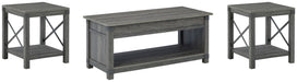 Freedan - 3 Pc. - Coffee Table, 2 End Tables - Grayish Brown – Table Sets by Signature Design by Ashley® at Furniture Wholesale Plus , Nashville furniture store