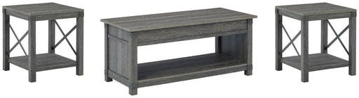 Freedan - 3 Pc. - Coffee Table, 2 End Tables - Grayish Brown – Table Sets by Signature Design by Ashley® at Furniture Wholesale Plus , Nashville furniture store