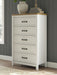 Kerisden - Five Drawer Chest - White / Brown – Accent Chests by Signature Design by Ashley® at Furniture Wholesale Plus , Nashville furniture store