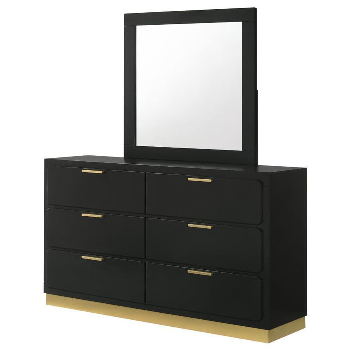 Caraway - 6-Drawer Bedroom Dresser With Mirror – Dresser & Mirror by Coaster Fine Furniture at Furniture Wholesale Plus , Nashville furniture store