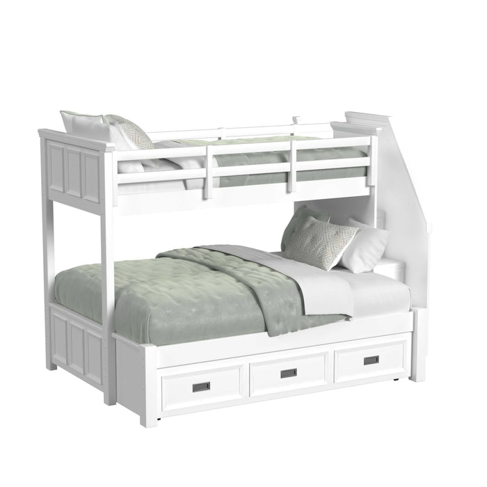 Hampton Kids - Bunk With Staircase And Trundle Bedroom Set – 3 Piece Bedroom Sets by Elements International at Furniture Wholesale Plus , Nashville furniture store