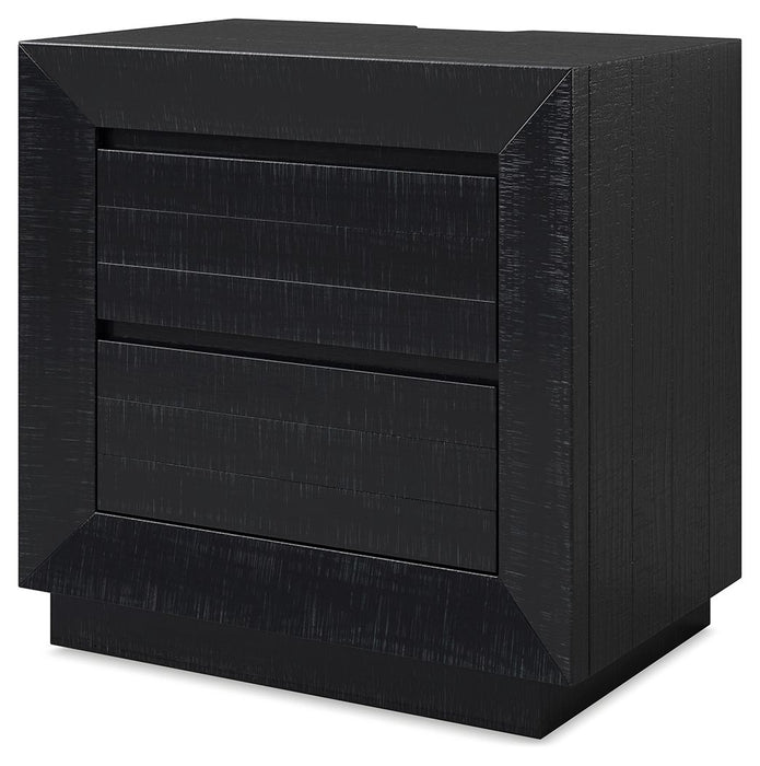 Londer - Two Drawer Night Stand - Black – Accent Nightstands by Millennium® by Ashley at Furniture Wholesale Plus , Nashville furniture store