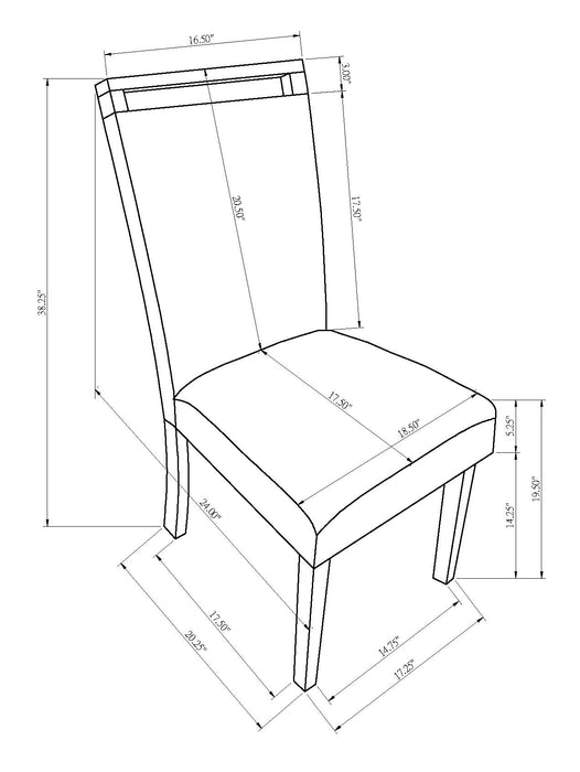 Jules - Side Chair (Set of 2) - Charcoal / Gray – Chair Sets by Crown Mark at Furniture Wholesale Plus , Nashville furniture store