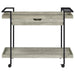 Ventura - 1-Drawer Engineered Wood Bar Cart - Gray Driftwood - Premium Bar Carts from Coaster Fine Furniture - Just $279! Shop now at Furniture Wholesale Plus  We are the best furniture store in Nashville, Hendersonville, Goodlettsville, Madison, Antioch, Mount Juliet, Lebanon, Gallatin, Springfield, Murfreesboro, Franklin, Brentwood
