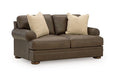 Carriage Point - Loveseat - Hickory – Stationary Loveseats by Signature Design by Ashley® at Furniture Wholesale Plus , Nashville furniture store