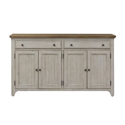 Farmhouse Reimagined - Server - Antique White / Chestnut Tops – Servers by Liberty Furniture at Furniture Wholesale Plus , Nashville furniture store