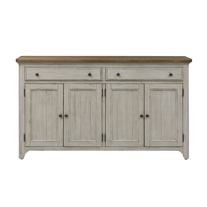 Farmhouse Reimagined - Server - Antique White / Chestnut Tops – Servers by Liberty Furniture at Furniture Wholesale Plus , Nashville furniture store
