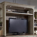 Morgan Creek - Entertainment Hutch - Antique White / Wirebrushed Tobacco Accents – Hutches by Liberty Furniture at Furniture Wholesale Plus , Nashville furniture store