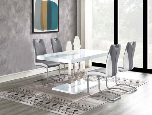 Brooklyn - 5 Piece Rectangular Dining Set - White High Gloss - Premium 5 Piece Dining Room Sets from CoasterEssence - Just $1449! Shop now at Furniture Wholesale Plus  We are the best furniture store in Nashville, Hendersonville, Goodlettsville, Madison, Antioch, Mount Juliet, Lebanon, Gallatin, Springfield, Murfreesboro, Franklin, Brentwood