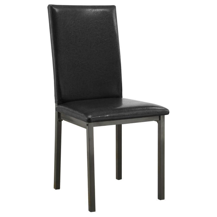 Garza - Upholstered Dining Side Chairs (Set of 2) - Black – Chair Sets by CoasterEveryday at Furniture Wholesale Plus , Nashville furniture store