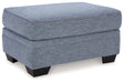 Carissa Manor - Ottoman - Denim – Upholstered Ottomans by Benchcraft® at Furniture Wholesale Plus , Nashville furniture store