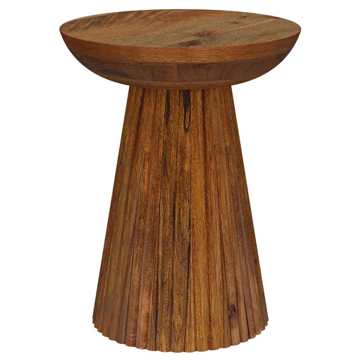 Aureo - Round Solid Wood Accent Side Table - Wild Honey – Side Tables by Coaster Fine Furniture at Furniture Wholesale Plus , Nashville furniture store