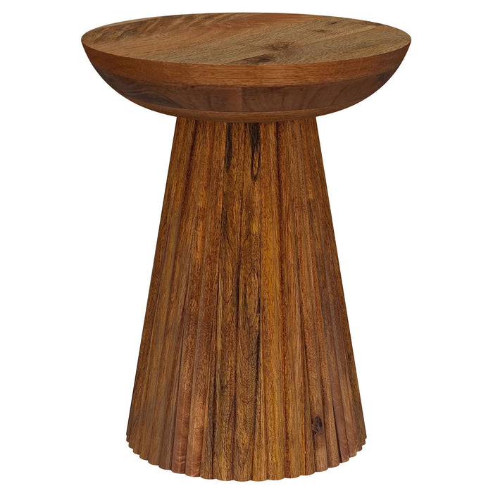 Aureo - Round Solid Wood Accent Side Table - Wild Honey – Side Tables by Coaster Fine Furniture at Furniture Wholesale Plus , Nashville furniture store