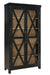Ridgester - Display Cabinet - Light Brown / Black – Display Cabinets by Benchcraft® at Furniture Wholesale Plus , Nashville furniture store