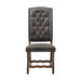 Gramercy - Tufted Tall Back Side Chair (Set of 2) - Chocolate – Chair Sets by Elements International at Furniture Wholesale Plus , Nashville furniture store