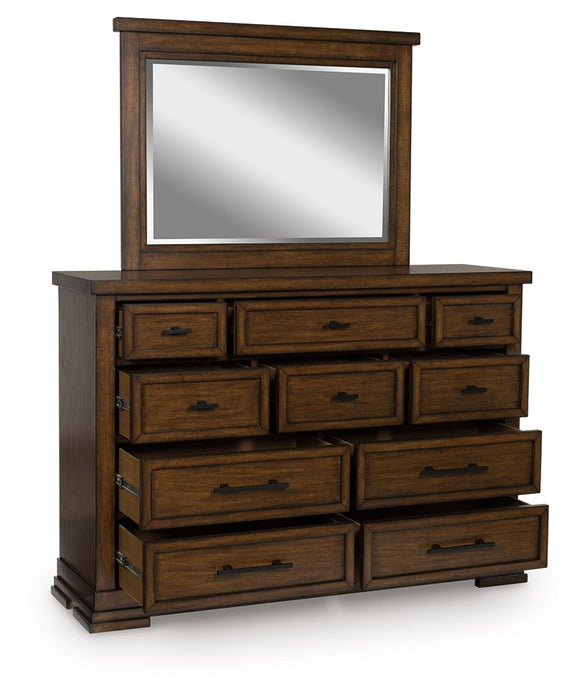 Taffenbrook - Dresser And Mirror - Medium Brown – Dresser & Mirror by Signature Design by Ashley® at Furniture Wholesale Plus , Nashville furniture store