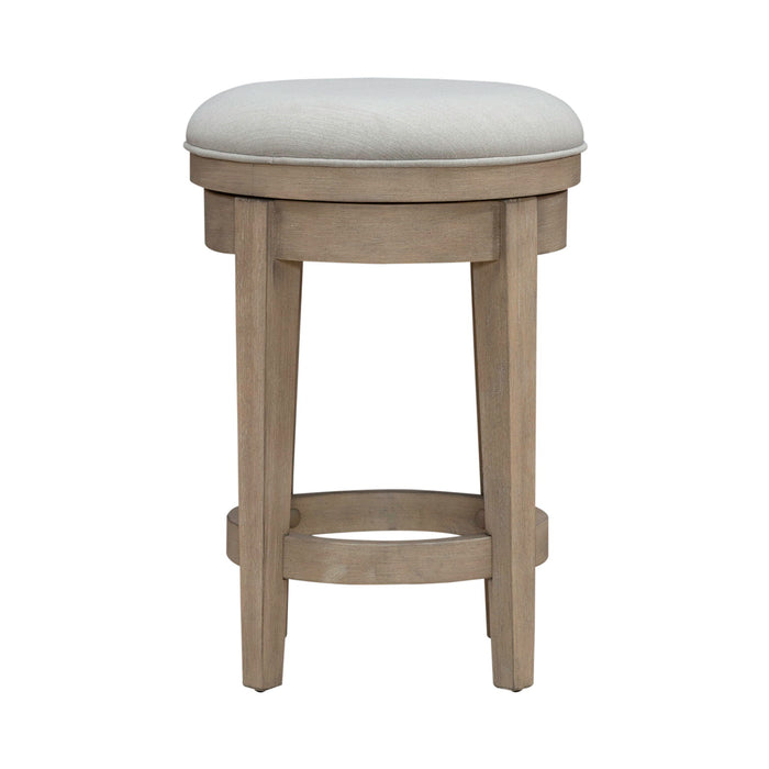 Brentwood - Upholstered Swivel Console Stool - Sandstone – Counter Height (24"-27") by Liberty Furniture at Furniture Wholesale Plus , Nashville furniture store