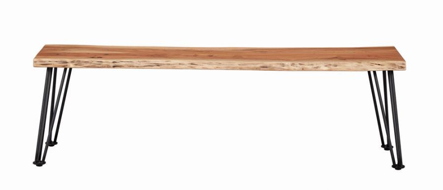 Sherman - Wood Dining Bench - Natural Acacia – Dining Benches by CoasterEssence at Furniture Wholesale Plus , Nashville furniture store