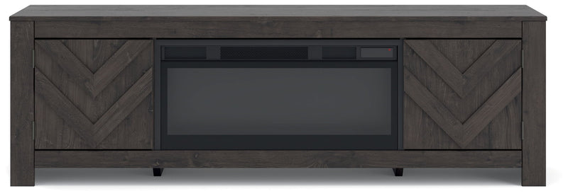 Cayboni - LG TV Stand With Fireplace Option – TV Stands by Signature Design by Ashley® at Furniture Wholesale Plus , Nashville furniture store