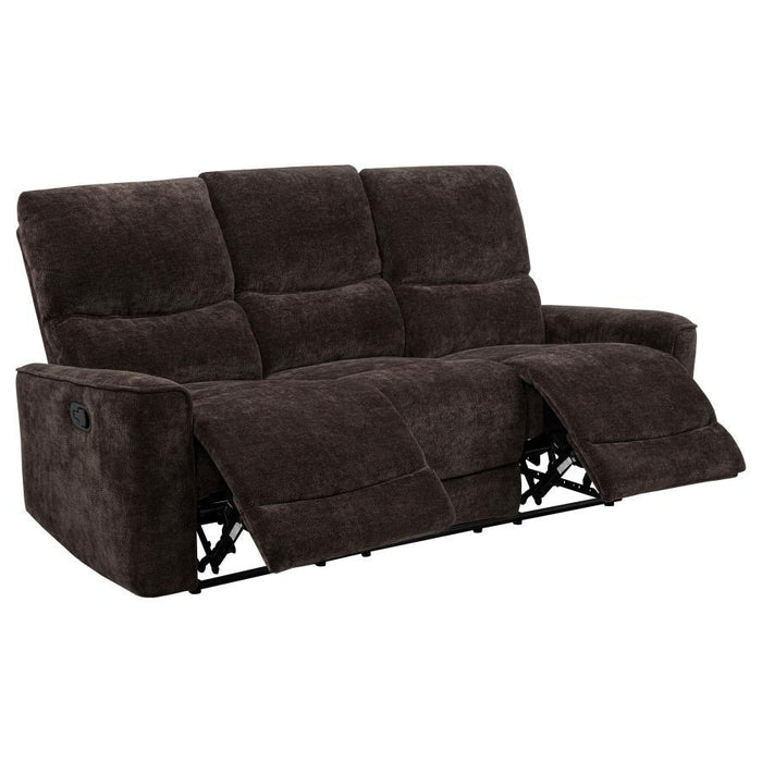 Navarro - Chenille Upholstered Reclining Sofa – Reclining Sofas by Coaster Fine Furniture at Furniture Wholesale Plus , Nashville furniture store