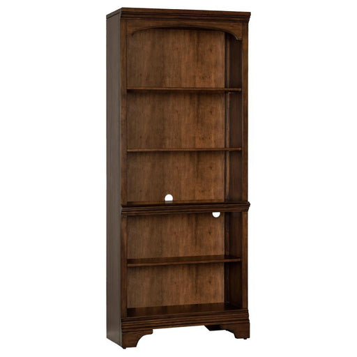 Hartshill - 5-Shelf Bookcase - Burnished Oak - Premium Standard Bookcases from CoasterElevations - Just $769! Shop now at Furniture Wholesale Plus  We are the best furniture store in Nashville, Hendersonville, Goodlettsville, Madison, Antioch, Mount Juliet, Lebanon, Gallatin, Springfield, Murfreesboro, Franklin, Brentwood