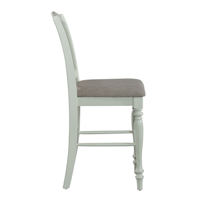 Cumberland Creek - Slat Back Counter Chair - White – Counter Chairs by Liberty Furniture at Furniture Wholesale Plus , Nashville furniture store