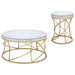 Elise - Round Mirror Top Coffee Table Set – Table Sets by Coaster Fine Furniture at Furniture Wholesale Plus , Nashville furniture store