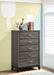 Watson - 5-Drawer Bedroom Chest - Gray Oak – Accent Chests by CoasterEveryday at Furniture Wholesale Plus , Nashville furniture store