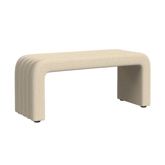 Seqouia - Bench With 2 Stools - Cream – 3 Piece Living Room Sets by Elements International at Furniture Wholesale Plus , Nashville furniture store