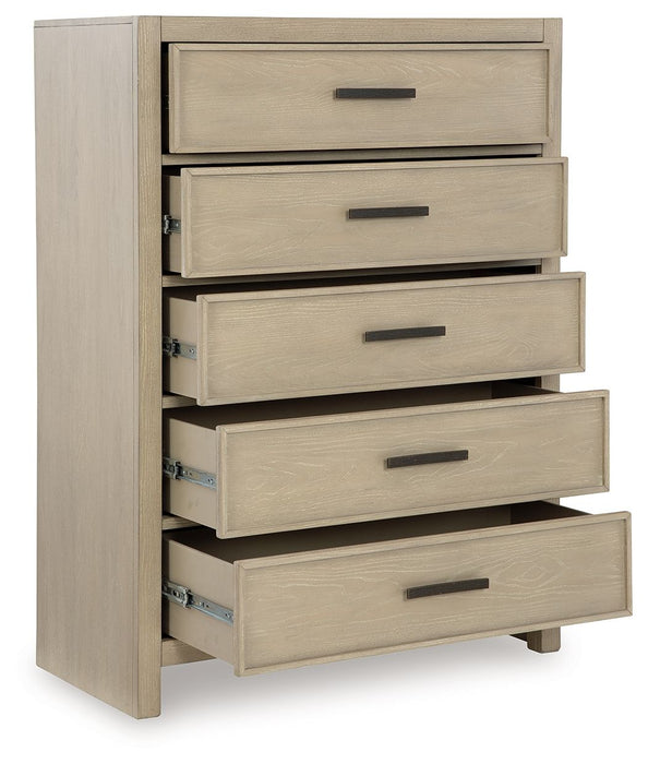Calmoro - Five Drawer Chest - Gray – Accent Chests by Ashley® at Furniture Wholesale Plus , Nashville furniture store