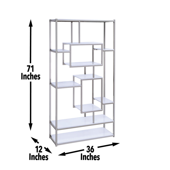Alize - Bookcase - White – Standard Bookcases by Steve Silver Furniture at Furniture Wholesale Plus , Nashville furniture store