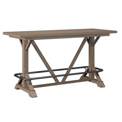 Benton - Bar Height Trestle Table - Brown / Dark - Wood - Premium Bar Tables from Emerald Home - Just $709! Shop now at Furniture Wholesale Plus  We are the best furniture store in Nashville, Hendersonville, Goodlettsville, Madison, Antioch, Mount Juliet, Lebanon, Gallatin, Springfield, Murfreesboro, Franklin, Brentwood