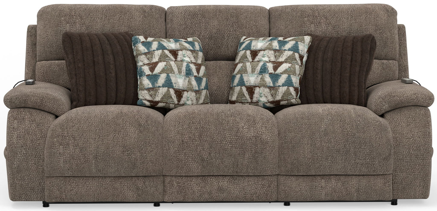 Joya - Zero Gravity Power Reclining Sofa With Power Adjustable Headrest And CR3 Heat/Massage/Lumbar - Mushroom – Reclining Sofas by Catnapper at Furniture Wholesale Plus , Nashville furniture store