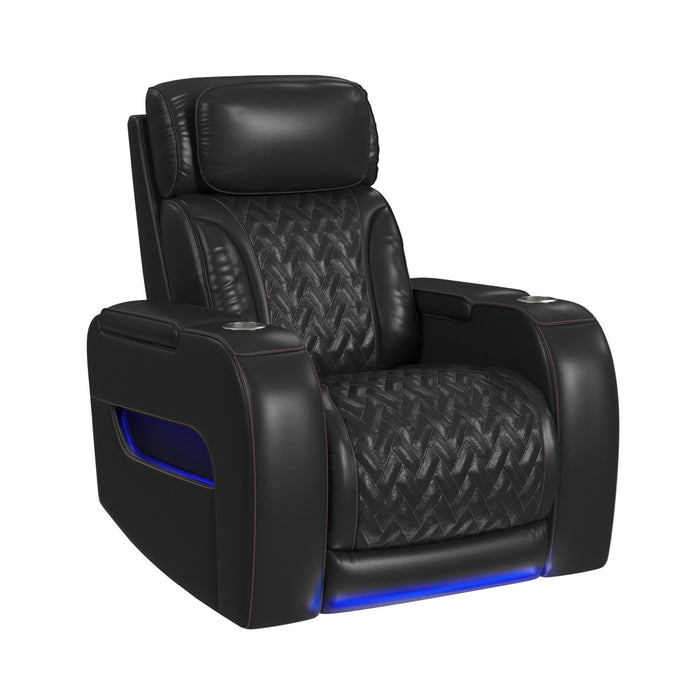 Prime Time - P3 Recliner With LED And Wireless Charger Pocket – Reclining Chairs by Elements International at Furniture Wholesale Plus , Nashville furniture store