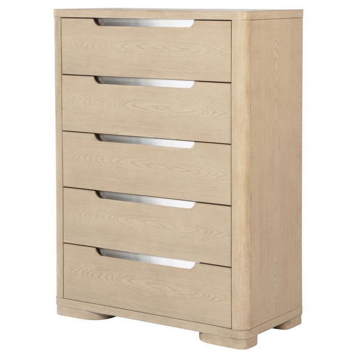 Ladera - 5-Drawer Bedroom Chest Of Drawers - Light Elm – Accent Chests by Coaster Fine Furniture at Furniture Wholesale Plus , Nashville furniture store