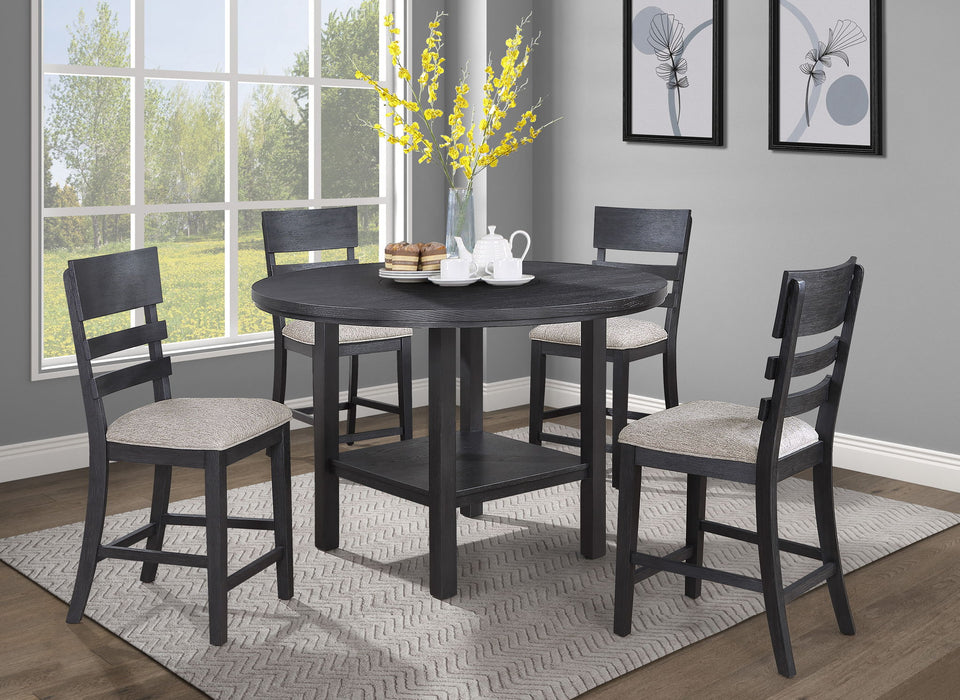 Guthrie - Counter Height Round Table With Lazysusan - Charcoal – Counter Tables by Crown Mark at Furniture Wholesale Plus , Nashville furniture store