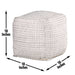 Hakim - Square Handwoven Woolen Pouf - White – Accent Poufs by Steve Silver Furniture at Furniture Wholesale Plus , Nashville furniture store