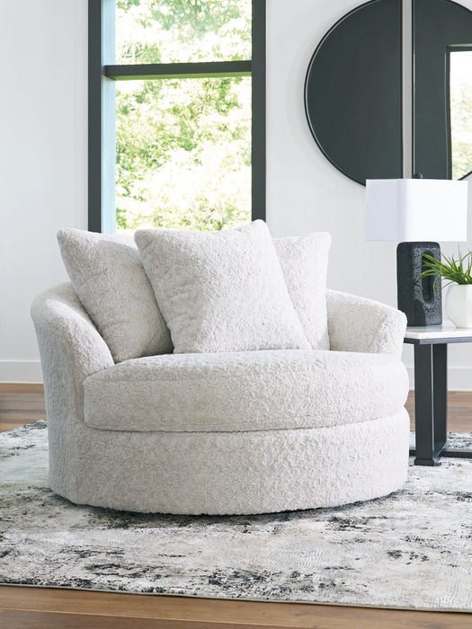 Cuddle Plush - Oversized Swivel Accent Chair - Arctic – Swivel Chairs by Signature Design by Ashley® at Furniture Wholesale Plus , Nashville furniture store