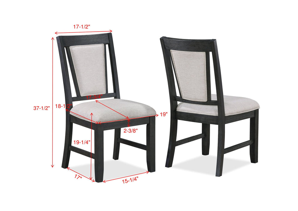 Stevens - Side Chair (Set of 2) - Charcoal & Gray – Chair Sets by Crown Mark at Furniture Wholesale Plus , Nashville furniture store