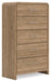 Gramburg - Five Drawer Chest - Warm Natural Brown – Accent Chests by Signature Design by Ashley® at Furniture Wholesale Plus , Nashville furniture store