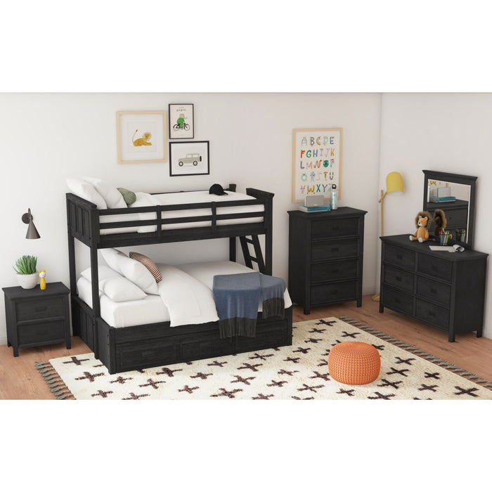 Hampton Kids - Bunk With Ladder And Trundle – Bunk Beds by Elements International at Furniture Wholesale Plus , Nashville furniture store
