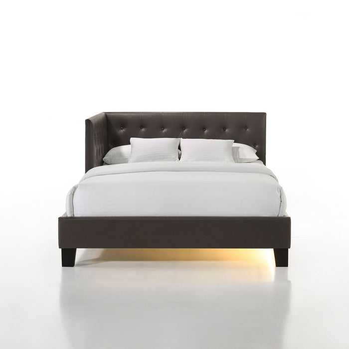 Julesburg - Corner PU Bed – Upholstered Beds by Elements International at Furniture Wholesale Plus , Nashville furniture store