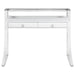 Gemma - 2-Drawer Writing Desk - White High Gloss - Premium Writing Desks from CoasterEssence - Just $569! Shop now at Furniture Wholesale Plus  We are the best furniture store in Nashville, Hendersonville, Goodlettsville, Madison, Antioch, Mount Juliet, Lebanon, Gallatin, Springfield, Murfreesboro, Franklin, Brentwood