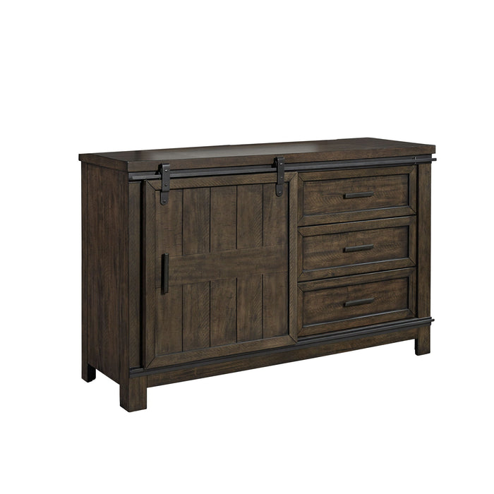 Thornwood Hills - Barn Door Dresser - Rock Beaten Brown – Dressers by Liberty Furniture at Furniture Wholesale Plus , Nashville furniture store