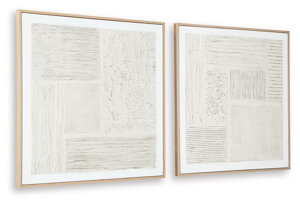 Andorfield - Wall Art Set (Set of 2) - Beige / Black / White – Canvas Art Sets by Signature Design by Ashley® at Furniture Wholesale Plus , Nashville furniture store
