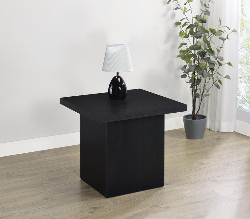 Devar - Square Engineered Laminate End Side Table - Black – End Tables by Coaster Fine Furniture at Furniture Wholesale Plus , Nashville furniture store