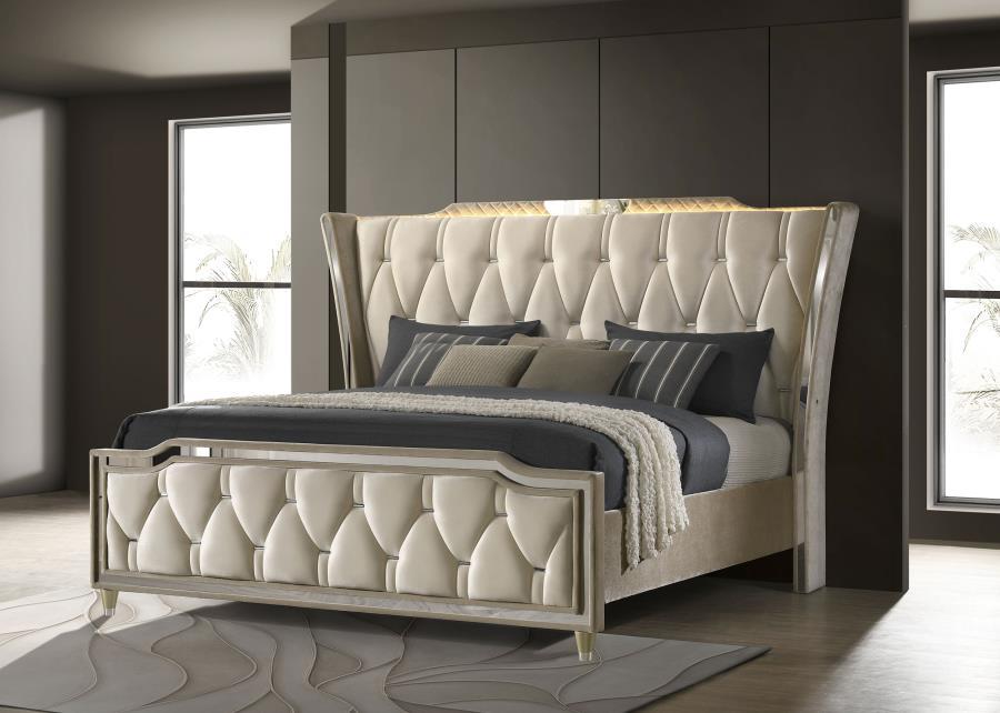 Lorient - LED Upholstered Bed – Upholstered Beds by Coaster Fine Furniture at Furniture Wholesale Plus , Nashville furniture store