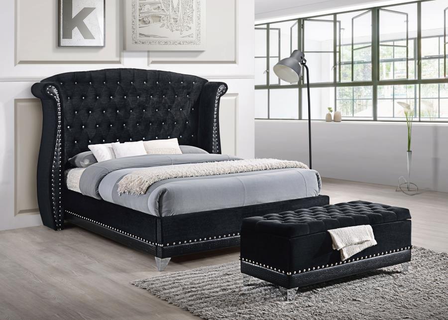 Barzini - Upholstered Wingback Bed – Upholstered Beds by CoasterElevations at Furniture Wholesale Plus , Nashville furniture store
